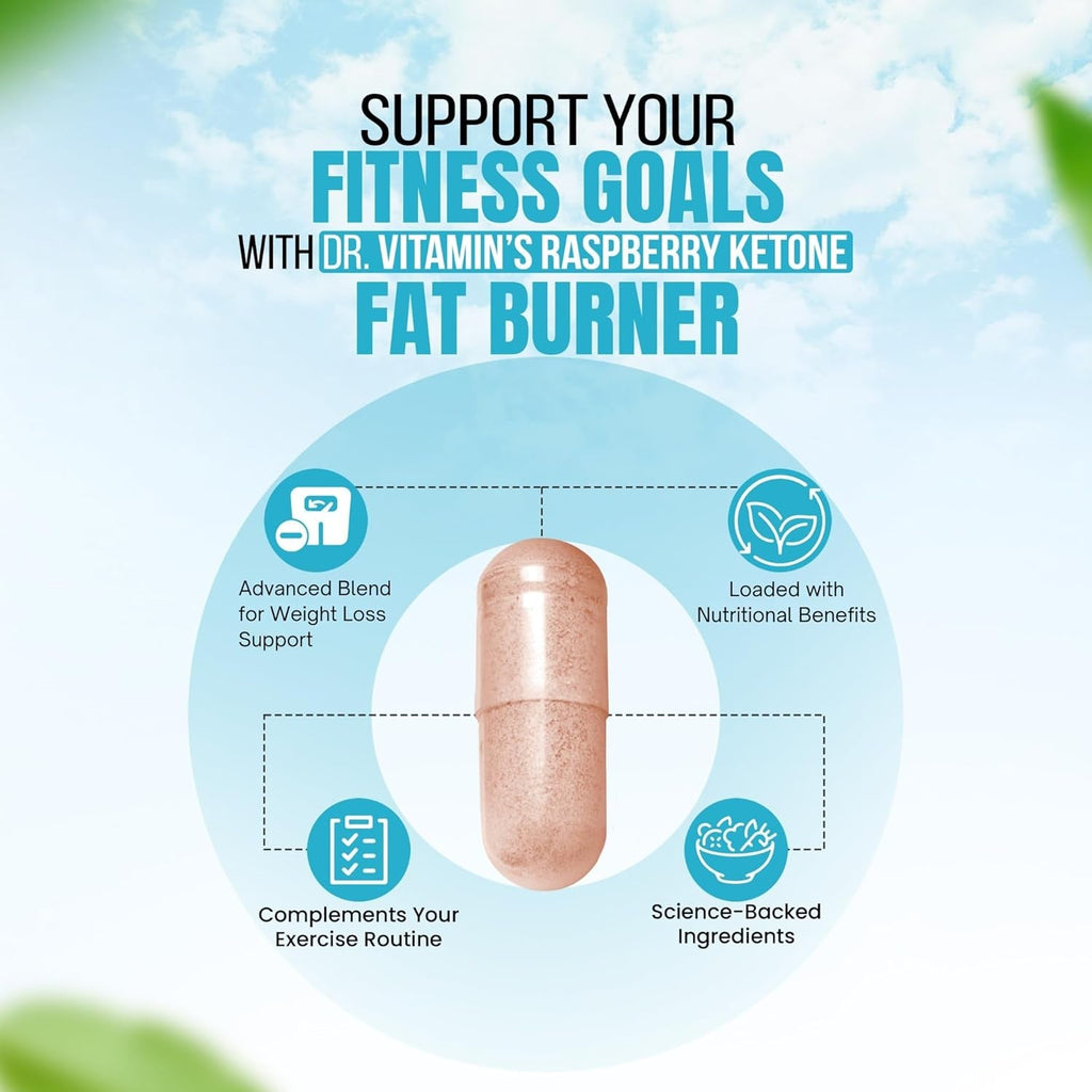 Fat Burner Weight Loss Pills for Women & Men with GLP-1 Support - Raspberry Ketones, Green Tea, Thermogenic Metabolism, Appetite Suppressant - Vegan, Non-Gmo, 30 Day Supply