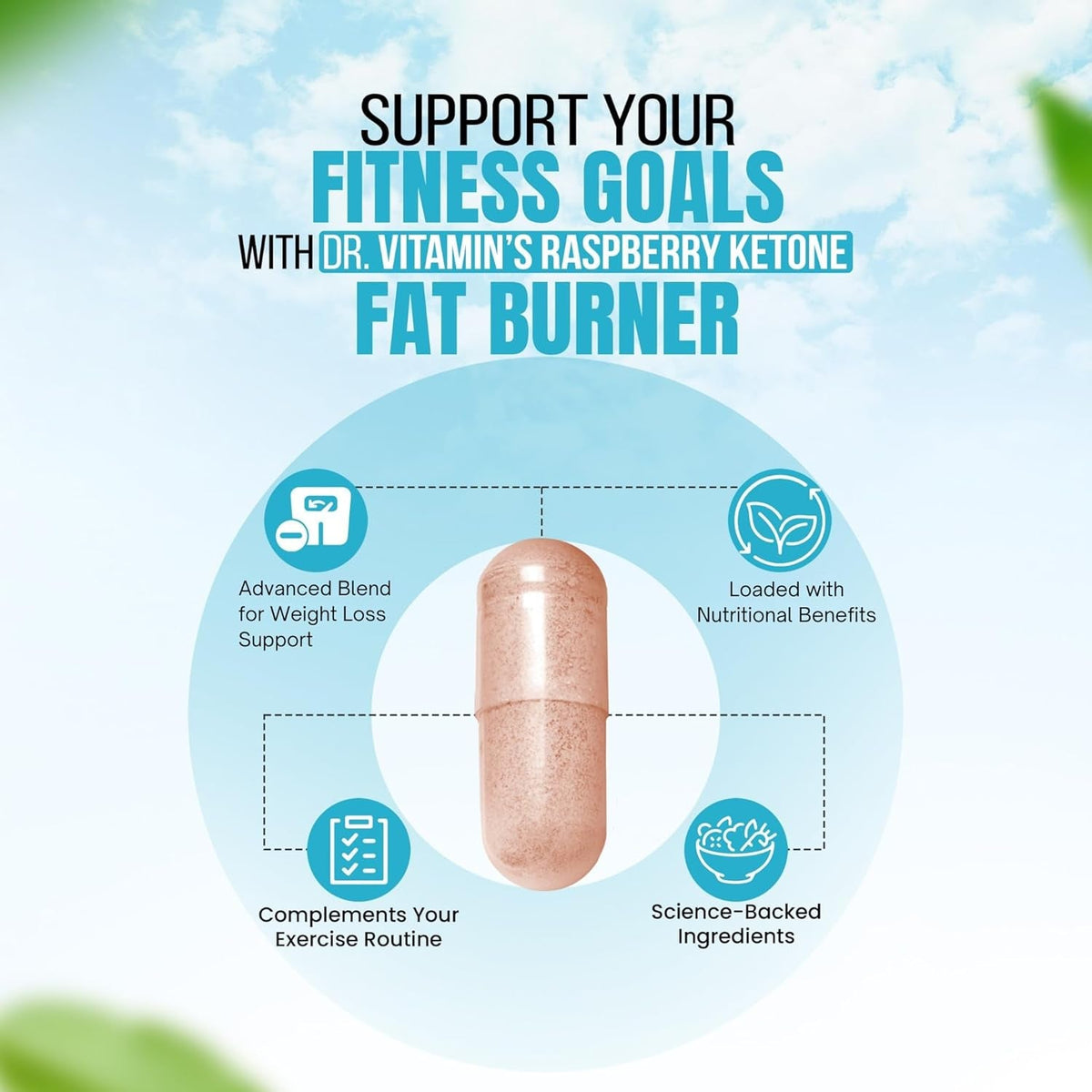 Fat Burner Weight Loss Pills for Women & Men with GLP-1 Support - Raspberry Ketones, Green Tea, Thermogenic Metabolism, Appetite Suppressant - Vegan, Non-Gmo, 30 Day Supply