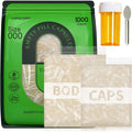 000 Capsules Separated 1000 Count, Premium Vegan Empty Capsules Size 000 Separated in 2 Bags, Clear Pill Capsule for DIY Supplement Filling