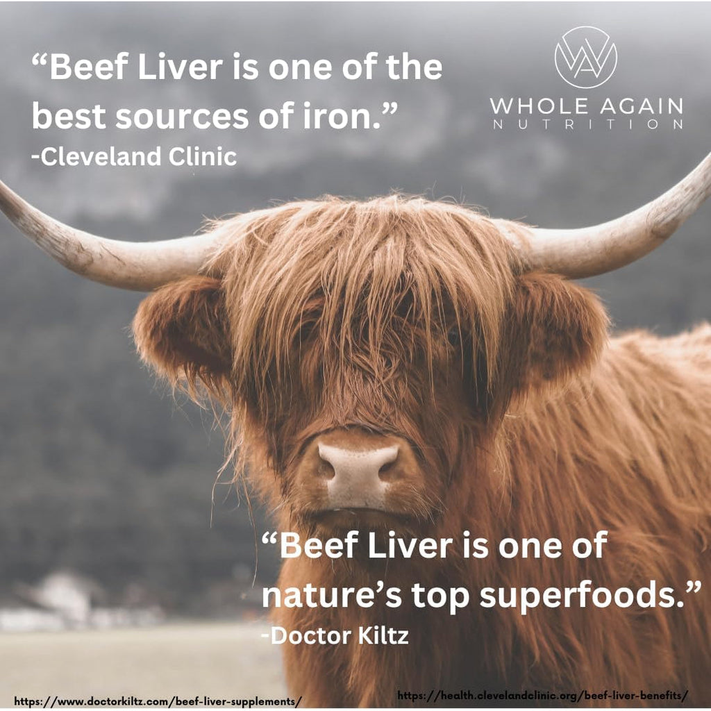 Grass Fed Beef Liver Capsules - 100% Pasture Raised - No Fillers or Flow Agents - 120 Count 3,000Mg Serving - 30-Day Supply - Iron and Energy - Grass Fed Desiccated Liver Supplement