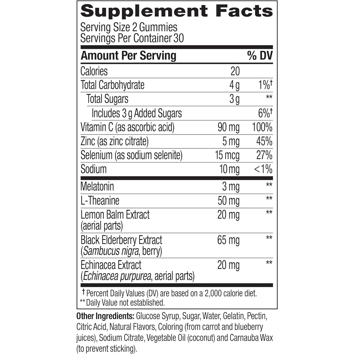 OLLY Immunity Sleep Gummy, Immune and Sleep Support, 3Mg Melatonin, Echinacea, Zinc, Vitamin C, Chewable Supplement, Berry - 60 Count