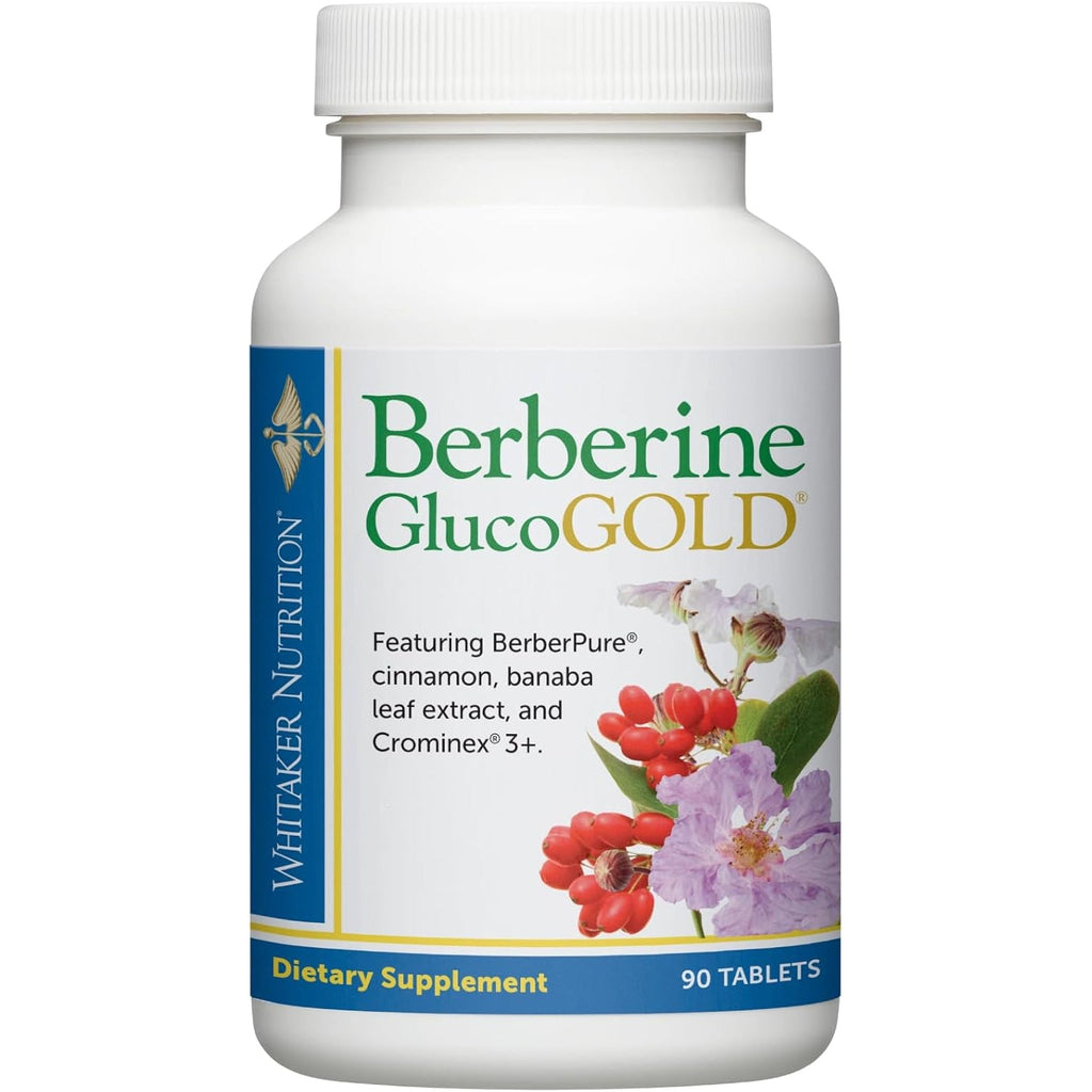 Dr. Whitaker’S Berberine Glucogold Supplement with 1500 Mg per Day of Berberpure Berberine, Concentrated Cinnamon, Crominex Chromium and Banaba Leaf Extract (90 Tablets)