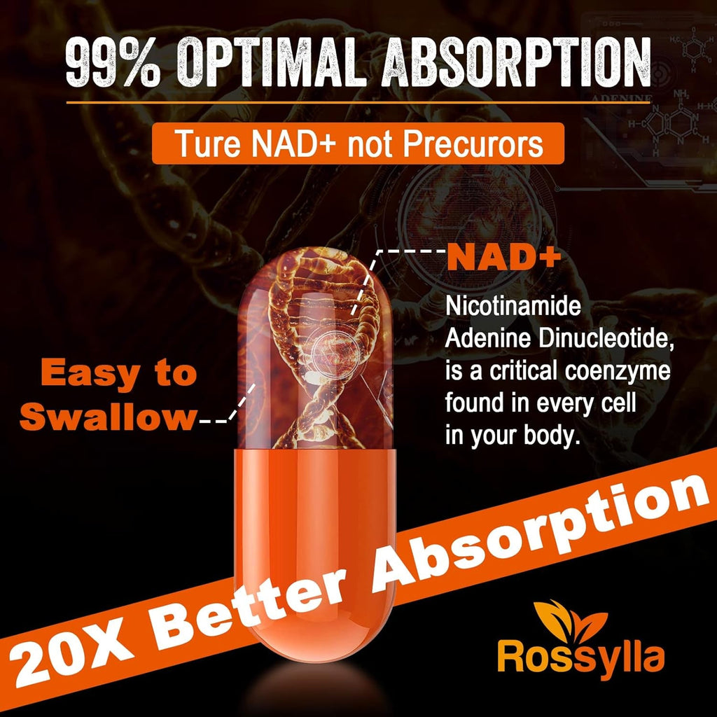 Liposomal NAD+ Supplement, 1300 Mg per Serving, NAD plus Supplement with Liposomal Delivery, Supports Cellular Energy and Healthy Aging, 120 Softgels