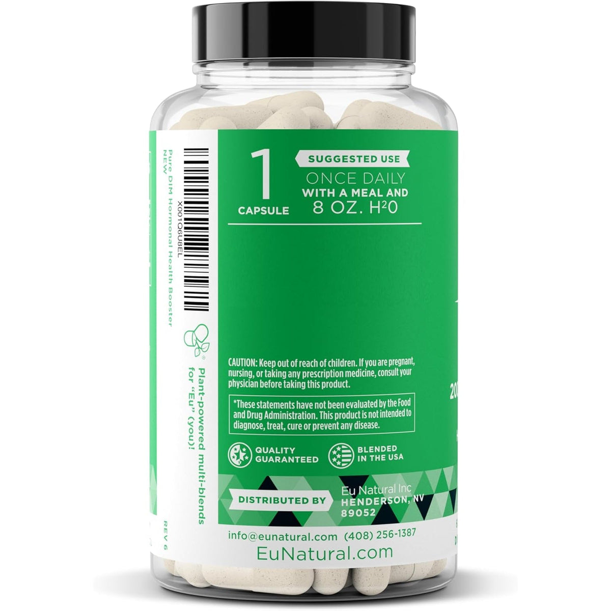 DIM Supplement Pure 200 Mg for Women or Men - Estrogen Hormone Balance Supplement for Energy, Fatigue, Stress, Menopause, Hot Flashes - Enhanced Bioavailability Bioperine - 60 Vegan Soft Capsules