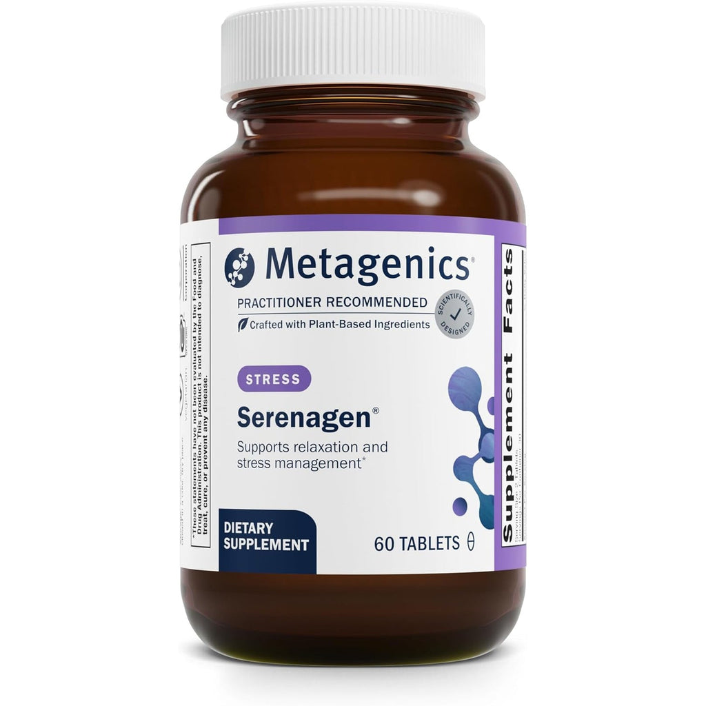 Metagenics Serenagen Supplement - Herbal Stress Management with Asian Ginseng & Chinese Herbs - Supports Calm, Focus, Energy & Sleep* - Non-Gmo, Gluten-Free, Vegetarian - 60 Tablets