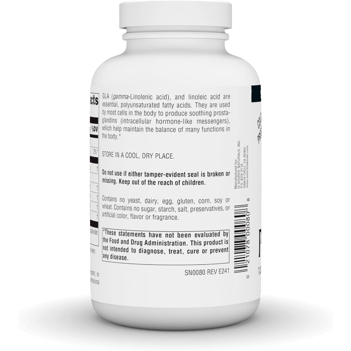 Source Naturals Evening Primrose Oil, Hexane Free, Cold-Pressed - 1350Mg, 120 Softgels