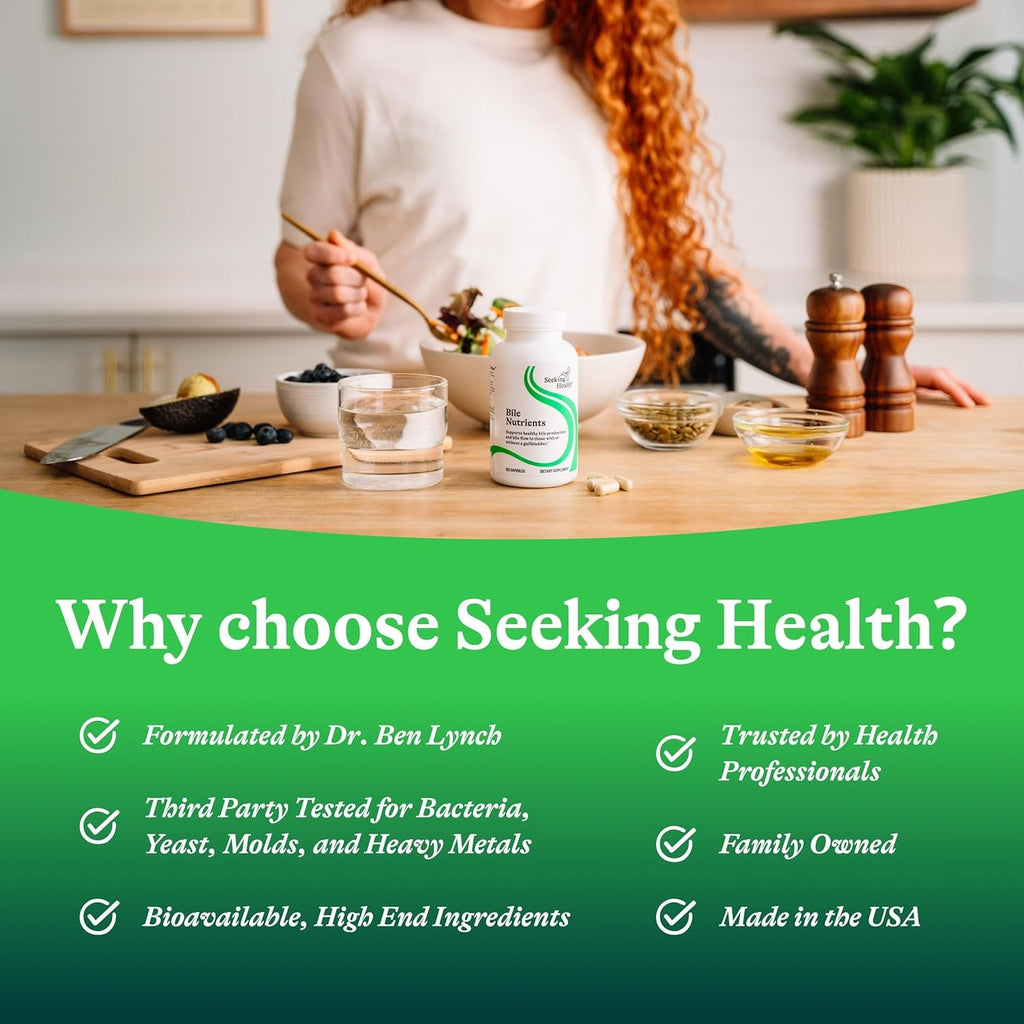Seeking Health Bile Nutrients, Herbal Digestive Support for Healthy Gallbladder Function and Bile Production, Supports Healthy Fat Digestion and Liver Function (120 Capsules)*