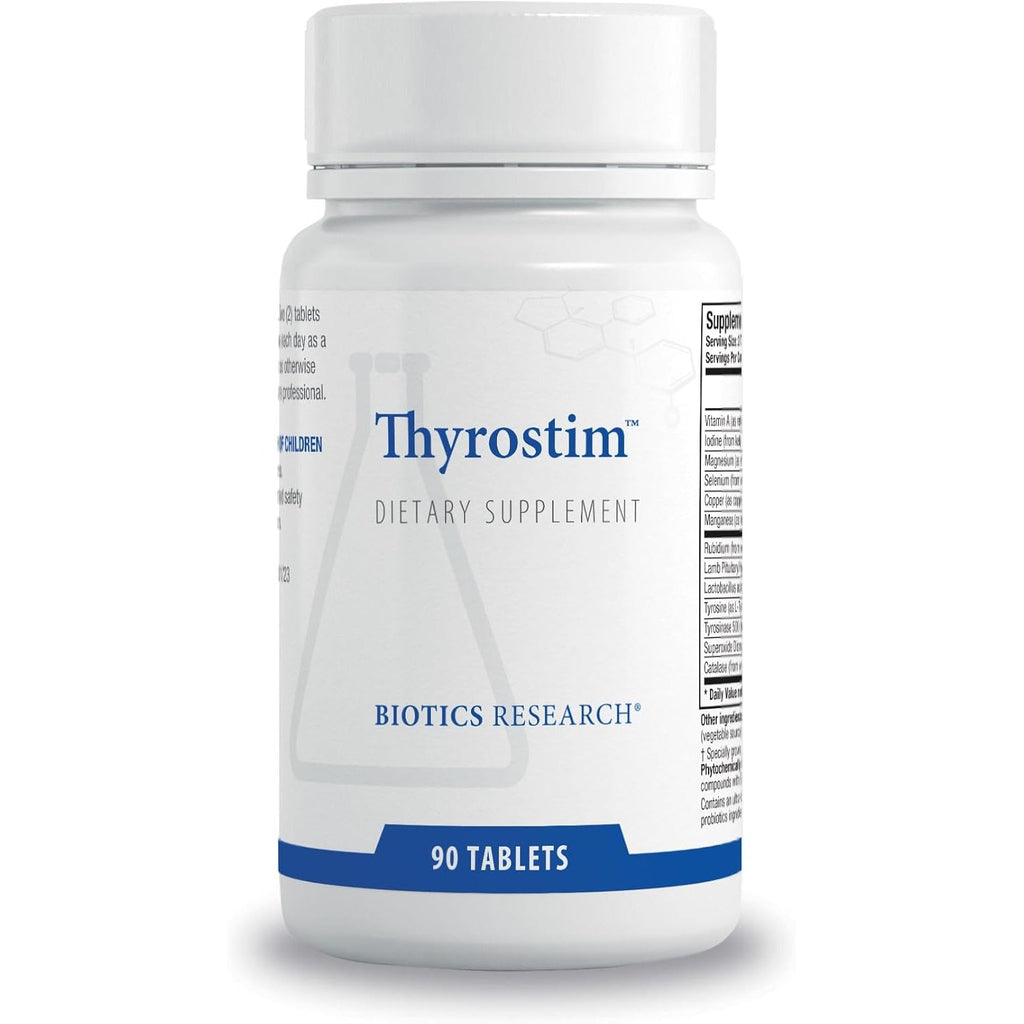 BIOTICS RESEARCH Thyrostim™ –Endocrine Support, Balance Thyroid Hormones, T3, T4, Aid Thyroid Gland, Boost Metabolism, Aid in Digestion, Support Nervous System 90 Tablets