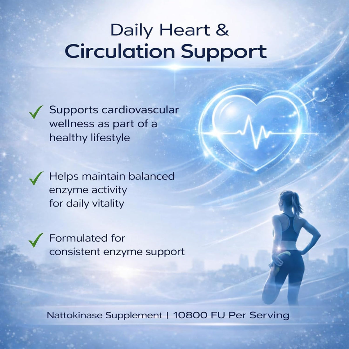 Ultimate Nattokinase Capsules, Nattokinase Supplement Organic 10800 FU per Serving for Heart Health, and Daily Wellness Support, Vegan, Gluten Free, 60 Capsules (1)