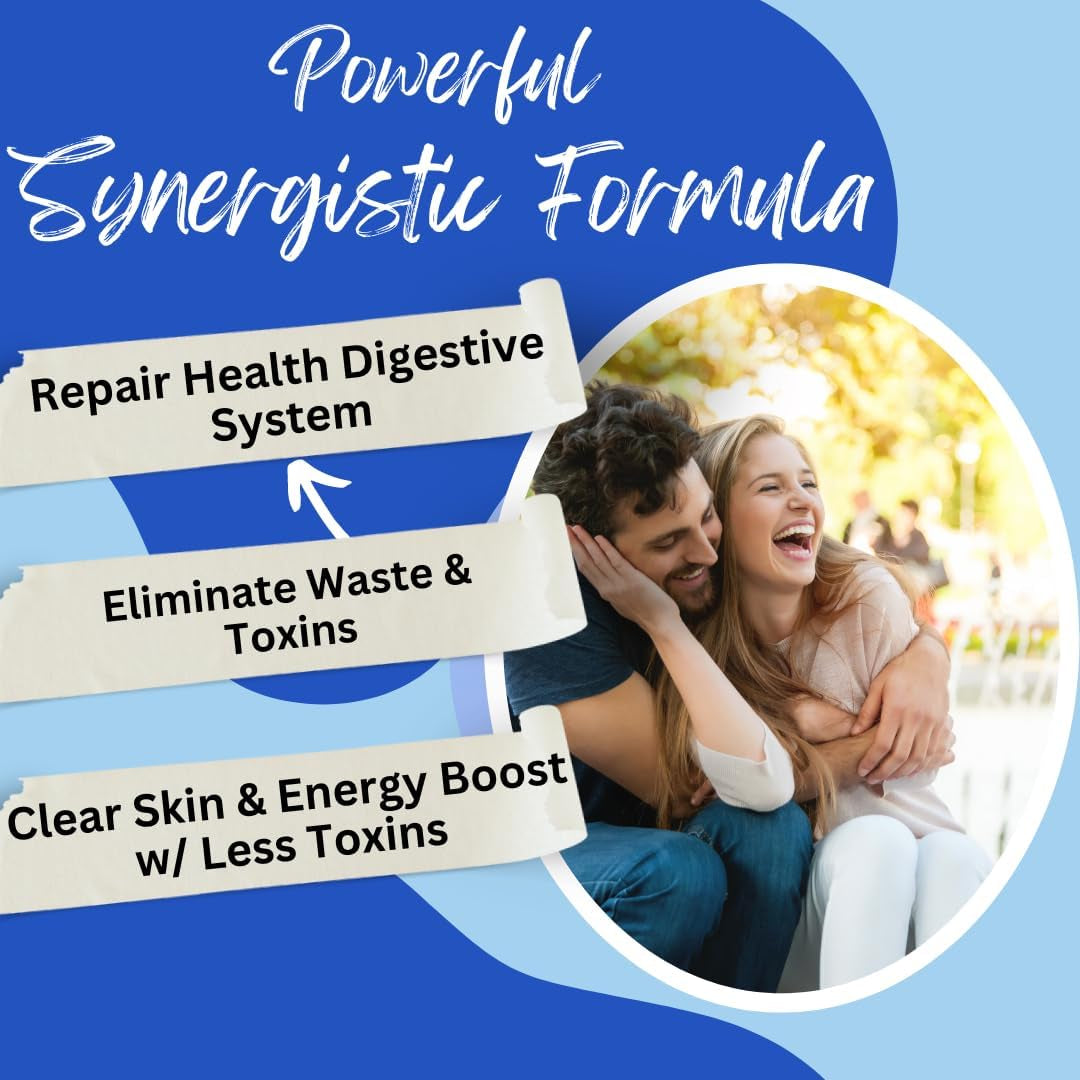 Bioimmune Slimtox™ Organic 15 Day Colon Cleanse & Detox for Flat Stomach Less Bloat & LBS W/Probiotics - Constipation Relief - Flushes Toxins, Boosts Energy