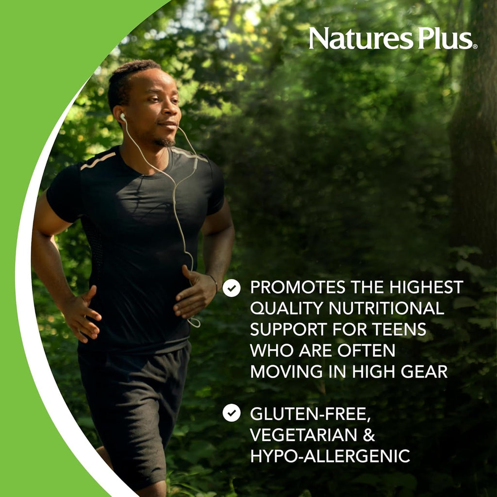 Naturesplus Source of Life Adult’S Chewable, Apple Cinnamon - 90 Wafers - Multivitamin & Mineral Supplement - Immune & Digestive Health Support with Vitamin D3 - Gluten Free, Vegetarian - 45 Servings