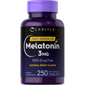 Carlyle Melatonin 3Mg Fast Dissolve Tablets | 250 Count | Low Dose and Drug Free | Vegan, Non-Gmo, Gluten Free