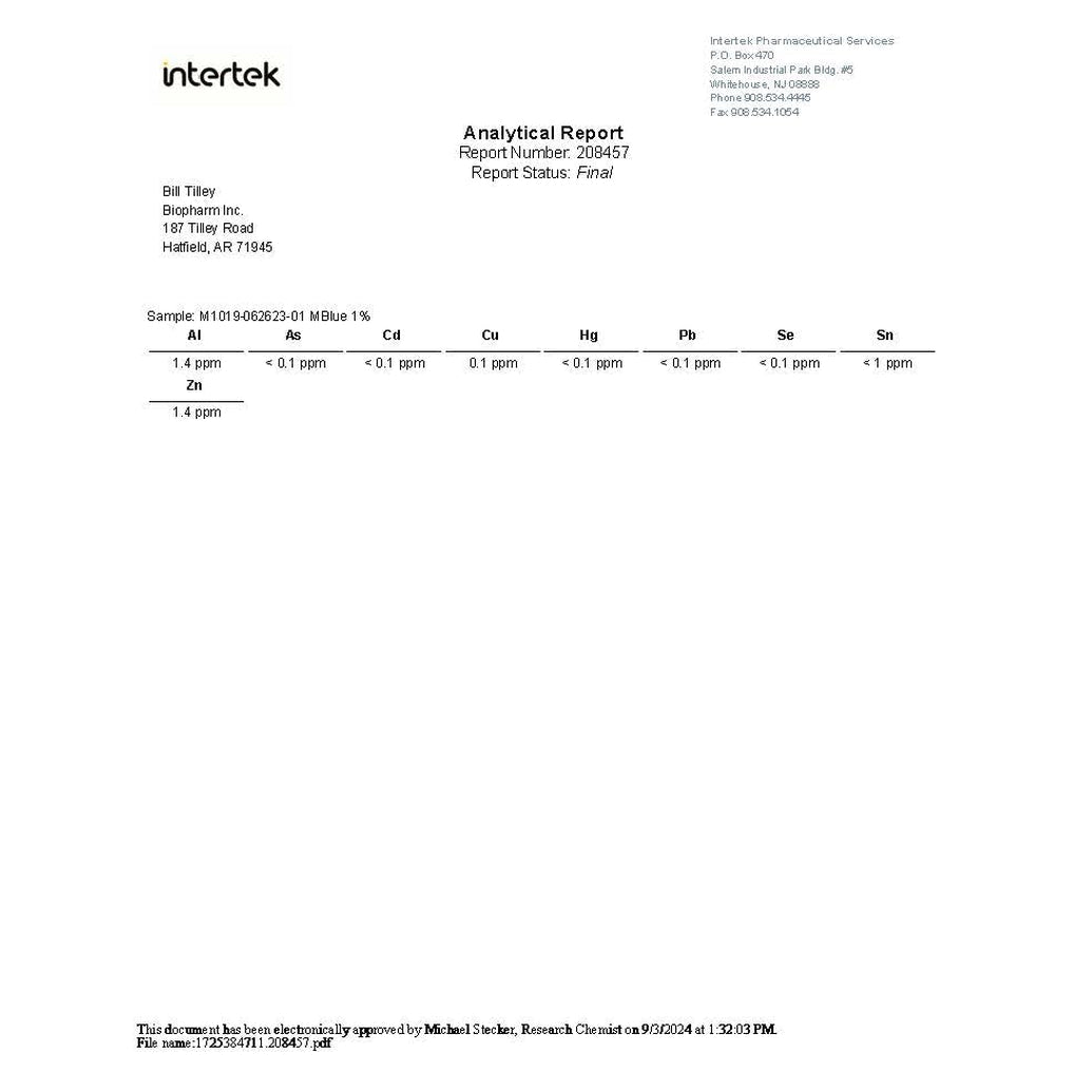 Methylene Blue, 1% USP Grade, 50 Ml (1.69 Fl Oz); 3Rd Party Tested; for Academic and Analytical Applications