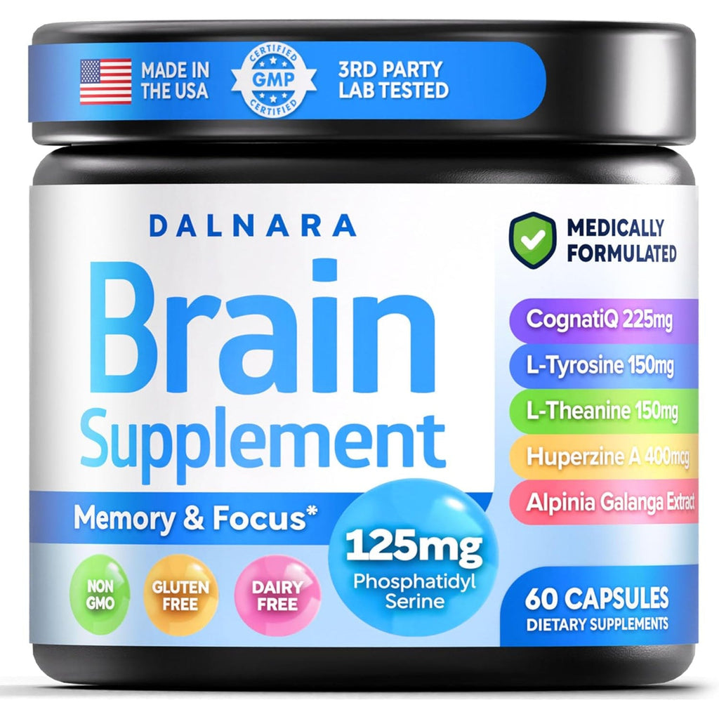 Brain Fog Supplement for Women – Memory & Focus Support for Perimenopause and Menopause – Cognitive Support with Phosphatidylserine, Cognatiq & L-Theanine – Brain Health Capsules – 60 Count