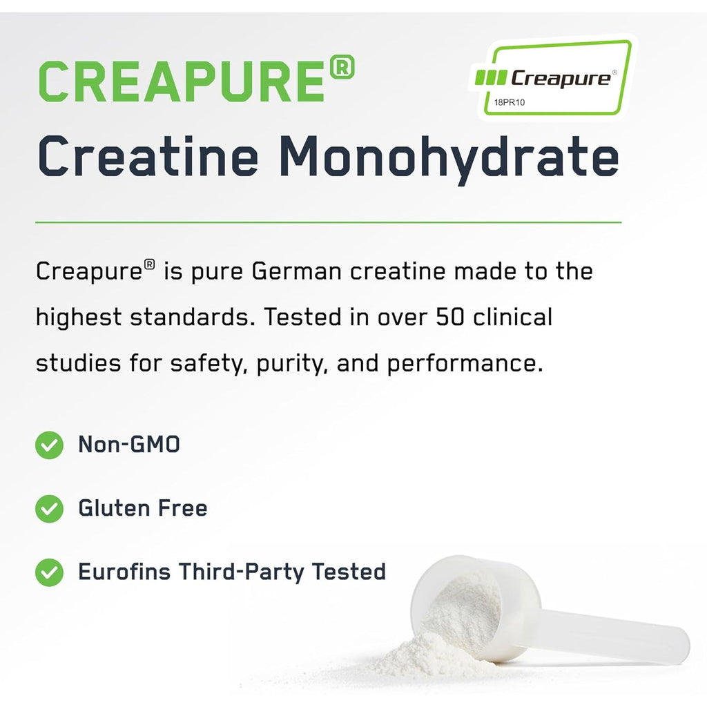 Steelfit Creapure Creatine Monohydrate Powder, Unflavored - German Micronized Creatine Powder for Men & Women - Gym Workout Nutritional Supplements for Muscle Gain, Brain Health & Strength Building