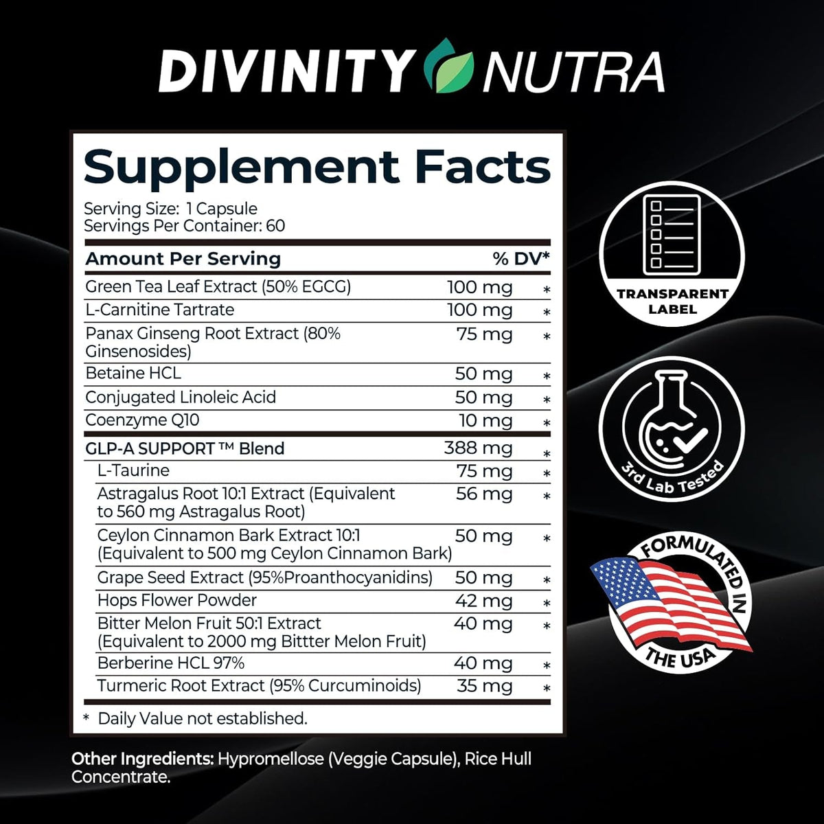 Daytime Fat Burner Supplement for Men & Women,Weight Loss Pills for Women, with Green Tea Extract, Co-Q10, Turmeric, Berberine,Bitter Melon for Metabolism Appetite Support 60 Capsules