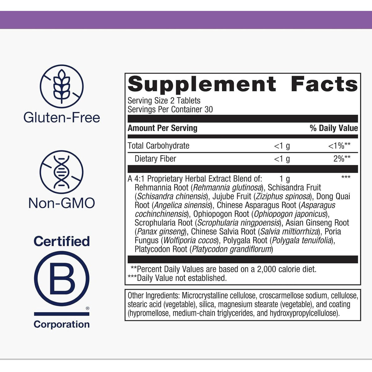 Metagenics Serenagen Supplement - Herbal Stress Management with Asian Ginseng & Chinese Herbs - Supports Calm, Focus, Energy & Sleep* - Non-Gmo, Gluten-Free, Vegetarian - 60 Tablets