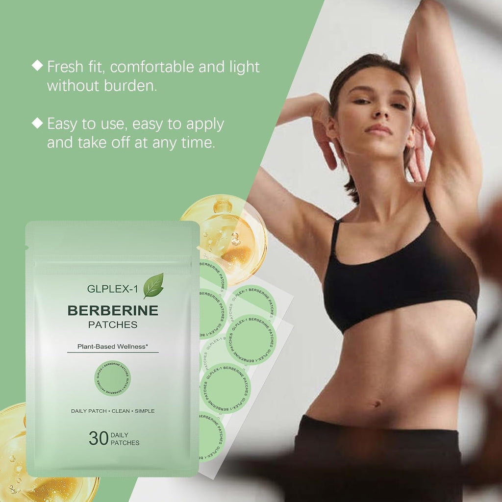 Berberine Patches with L Glutamine, Chromium, Pomegranate and Cinnamon for Men & Women - 60 Pcs