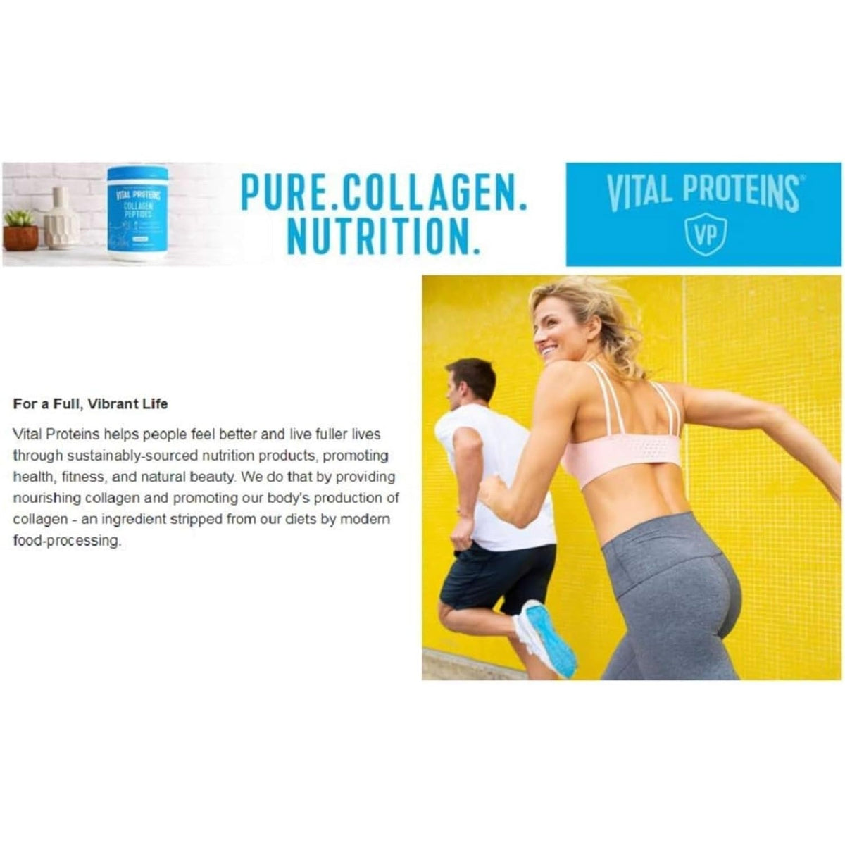 Vital Proteins Collagen Peptides Unflavored Dietary Supplement (Net Wt 24 Oz),