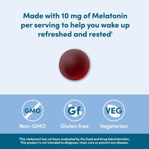 Amazon Elements Melatonin Gummies, Strawberry, Sleep Support, 10Mg, 60 Count (Previously Revly)
