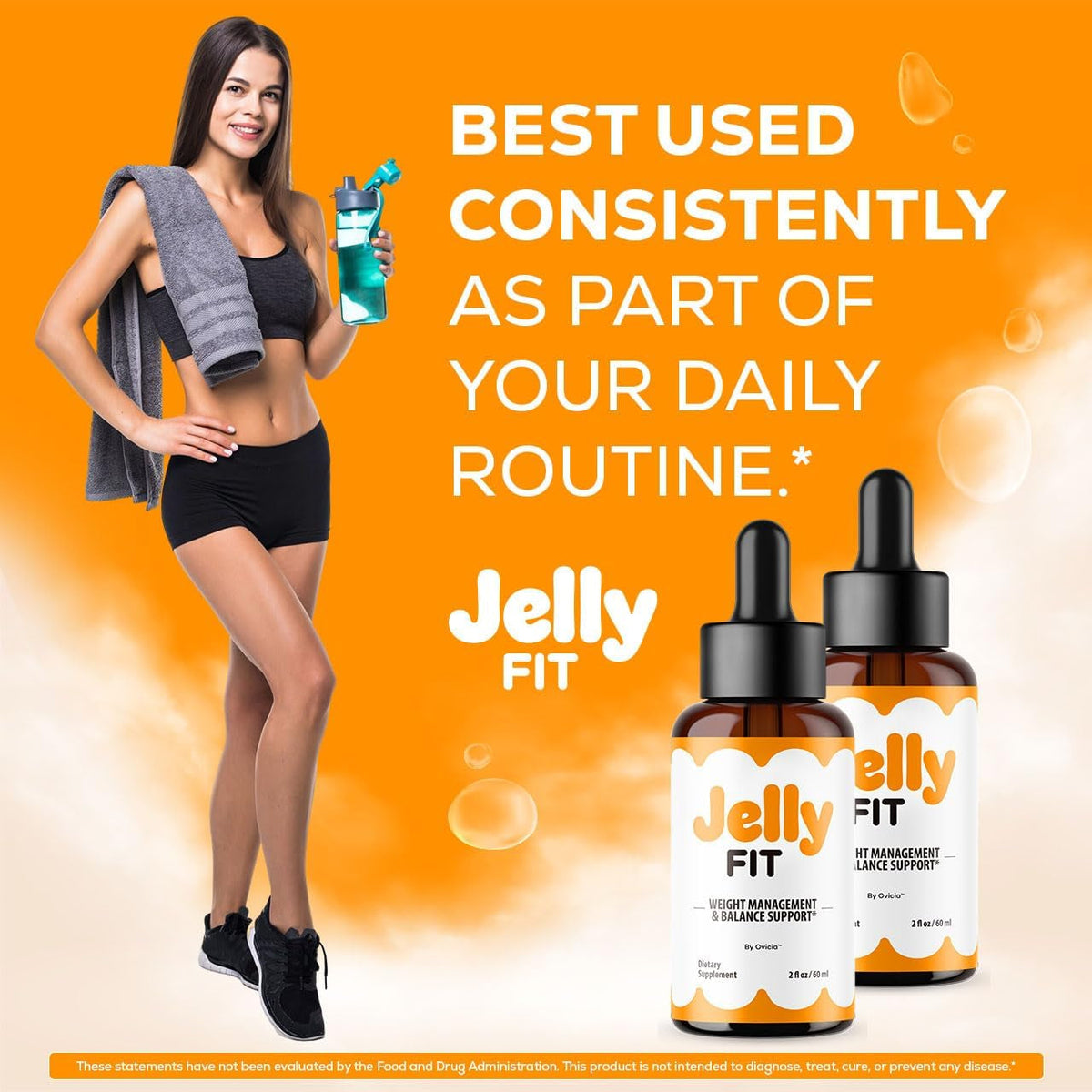 Jelly Fit Drops - Official Jellyfit Oral Liquid Drops Advanced Premium Formula Maximum Strength, All Natural Ingredients Vitamins for Overall Health & Wellness Reviews, 1 Bottle for 1 Month