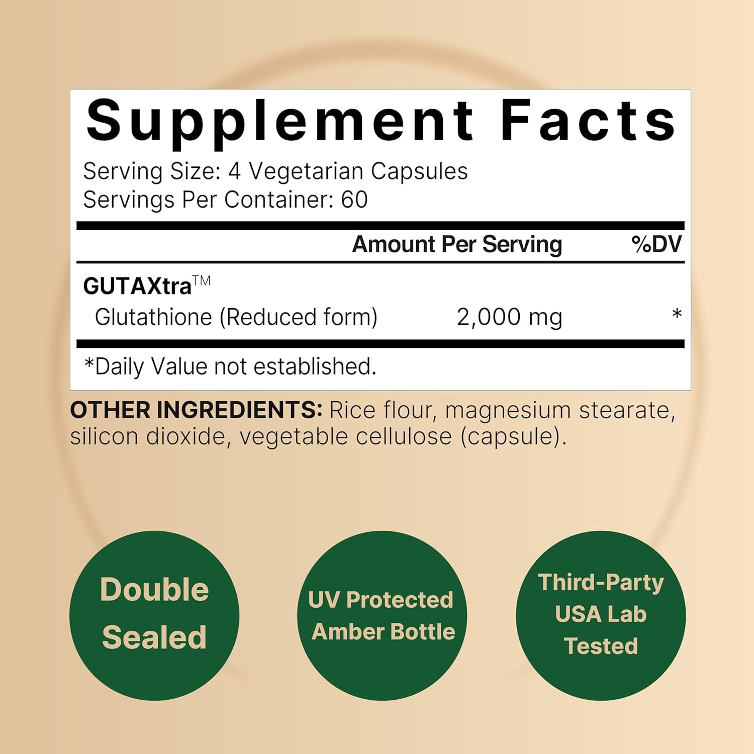 Naturebell Glutathione Supplement 2,000Mg per Serving, 240 Veggie Capsules | 98%+ Purity Verified, Bioavailable Reduced Glutathione Pills, Active Form, Master Antioxidant – Vegan Friendly & Non-Gmo