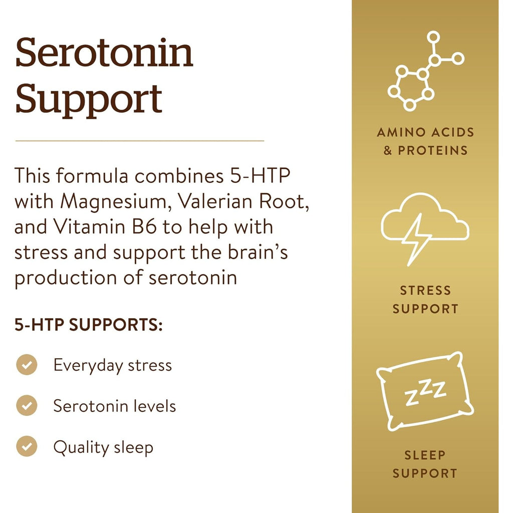 Solgar 5-HTP 100 Mg, 90 Vegetable Capsules - Promotes Relaxation - Positive Mood & Stress Support - Non-Gmo, Vegan, Gluten Free, Dairy Free, Kosher - 90 Servings