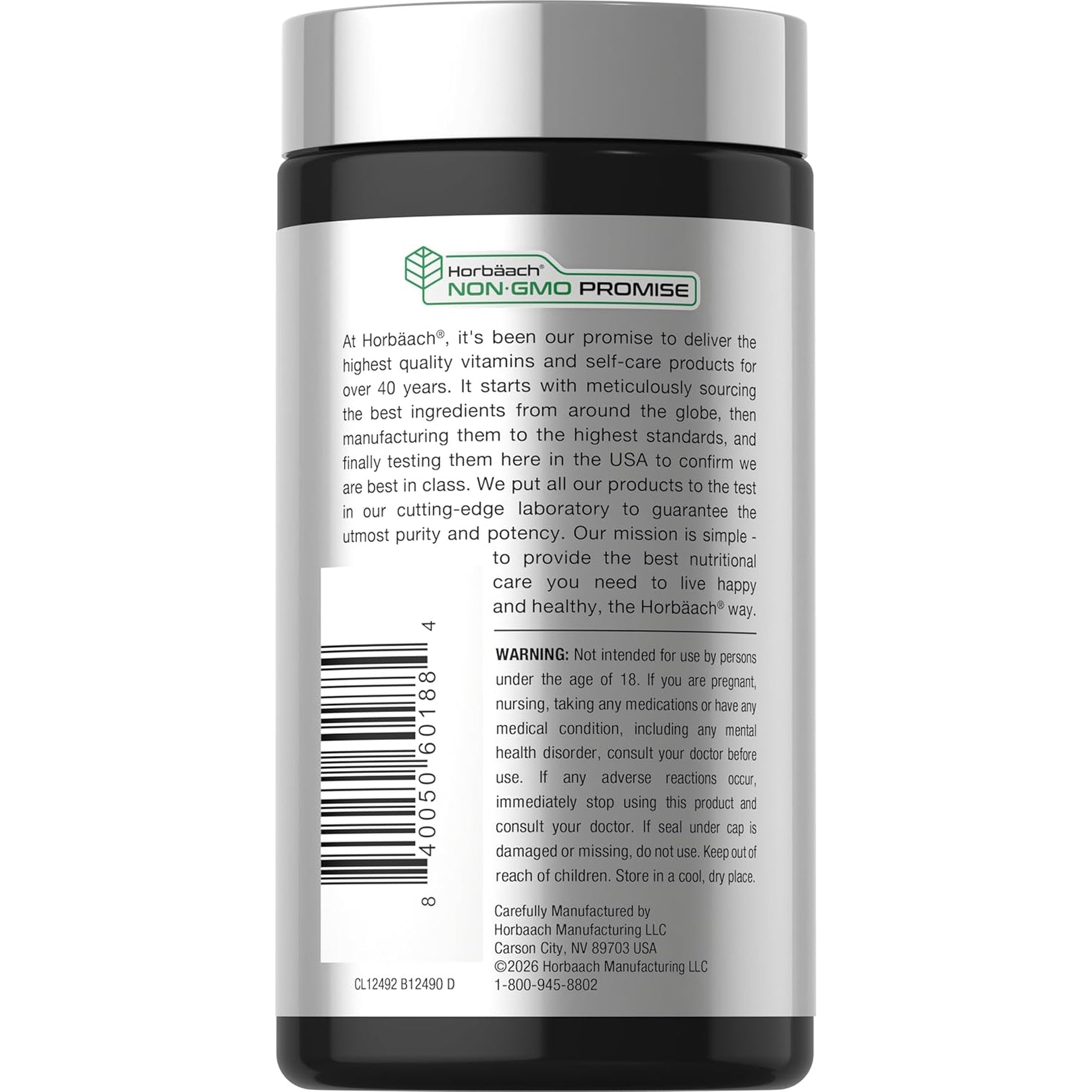 Horbäach Rhodiola Rosea Capsules | 180 Count | Non-Gmo, Gluten Free Supplement