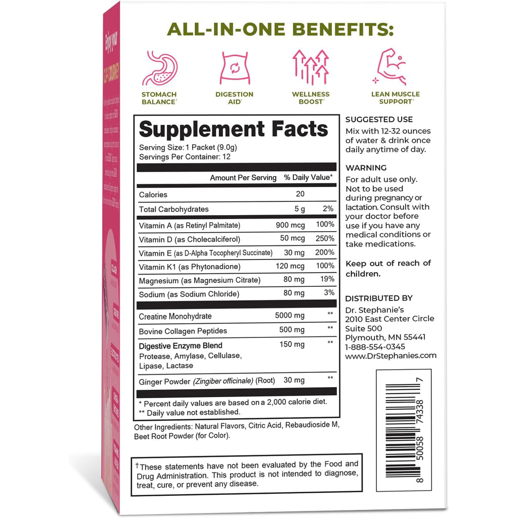 Dr. Stephanie'S GLP-1 Buddy Pair with GLP-1 Boosters for Best Results - Digestive Support, Preserve Lean Muscle, Replenish Vitamins - Strawberry Watermelon Drink Mix