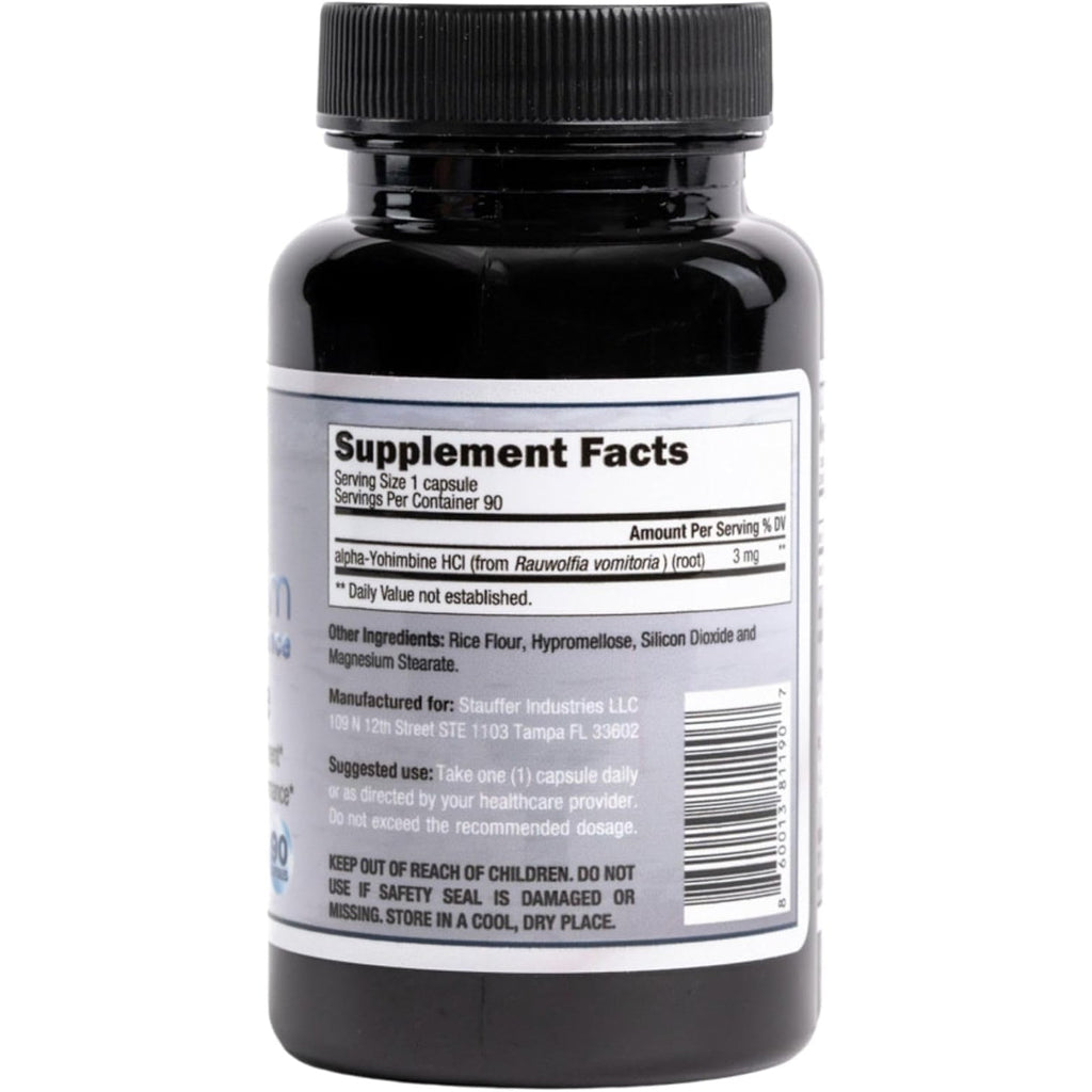 Rauwolscine Yohimbine HCL Dietary Supplement - 3Mg per Capsule, 90 Capsules Once a Day | Supports Energy, Focus, Performance and Healthy Metabolism