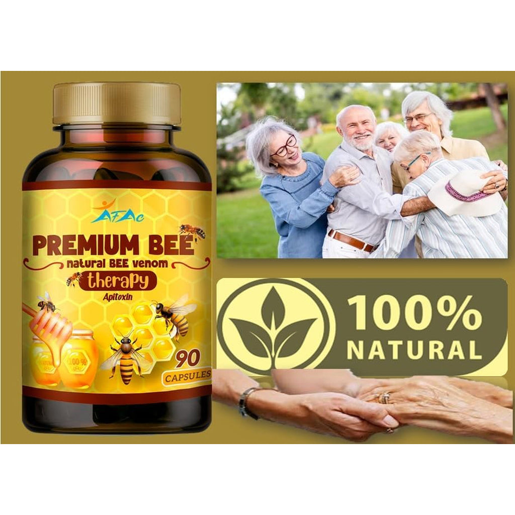VITAMISAN Premium Natural Bee Venom with Glucosamine Sulfate Veneno Abeja 90 Capsulas Apitoxin Manuka Honey Dietary Supplement