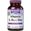 Bluebonnet Nutrition Vitamin C, D3 & Zinc, for Immune Health and Respiratory Function*, Soy-Free, Gluten-Free, Non-Gmo, Kosher Certified, Dairy-Free, 100 Vegetable Capsules, 100 Servings