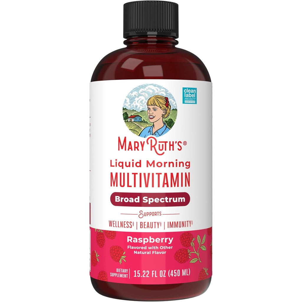 MARYRUTH'S Liquid Multivitamin for Women, Men & Kids | Vitamin a C D E B6 B12 Biotin Zinc | Immunity | Energy Metabolism | 15+ Key Nutrients | Vegan | Non-Gmo | Gluten Free | Sugar Free | 15 Servings