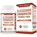 Purely Optimal Glucosamine Chondroitin MSM Supplement W/Turmeric & Boswellia - Glucosamine Sulfate Joint Supplement for Men & Women - 120 Tablets