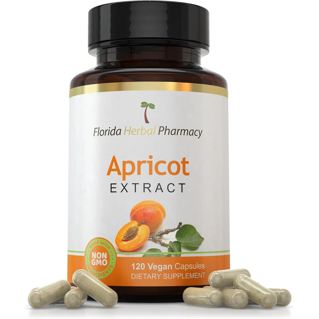 Florida Herbal Pharmacy Apricot Supplement Capsules 10:1 (120 Capsules) 500 Mg per Capsule, 1000 Mg Serving
