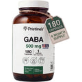 PRISTINE'S GABA 500Mg Sleep Quality Support Supplement - 180 Day Supply - Calm Mind & Relaxation Sleep Support Capsules Glass Bottle