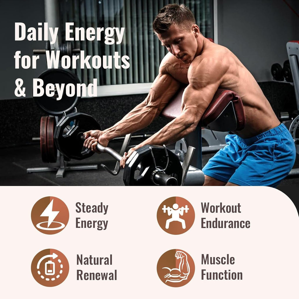 Resciency 2326 MG Mitochondrial Supplements with ATP, Vitamins, Coq10 & PQQ, More Effective than Creatine HMB & Nitric Oxide, Energy, Endurance, Strength, Recovery & Muscle, Organic, 120 Capsules