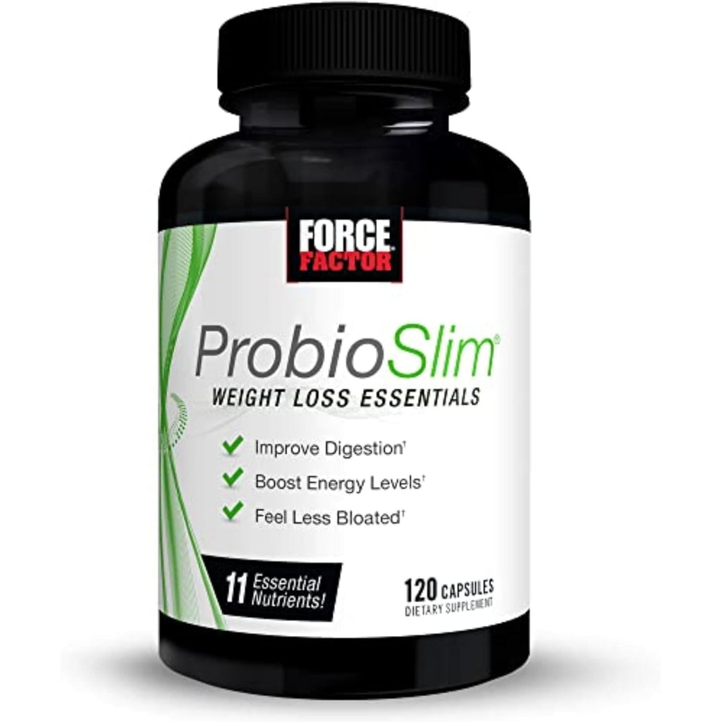 Force Factor Probioslim Weight Loss Essentials, Weight Loss Pills for Women, Metabolism Booster, Appetite Suppressant with Probiotics, Prebiotic Fiber, Electrolytes & Green Tea Extract, 120 Capsules