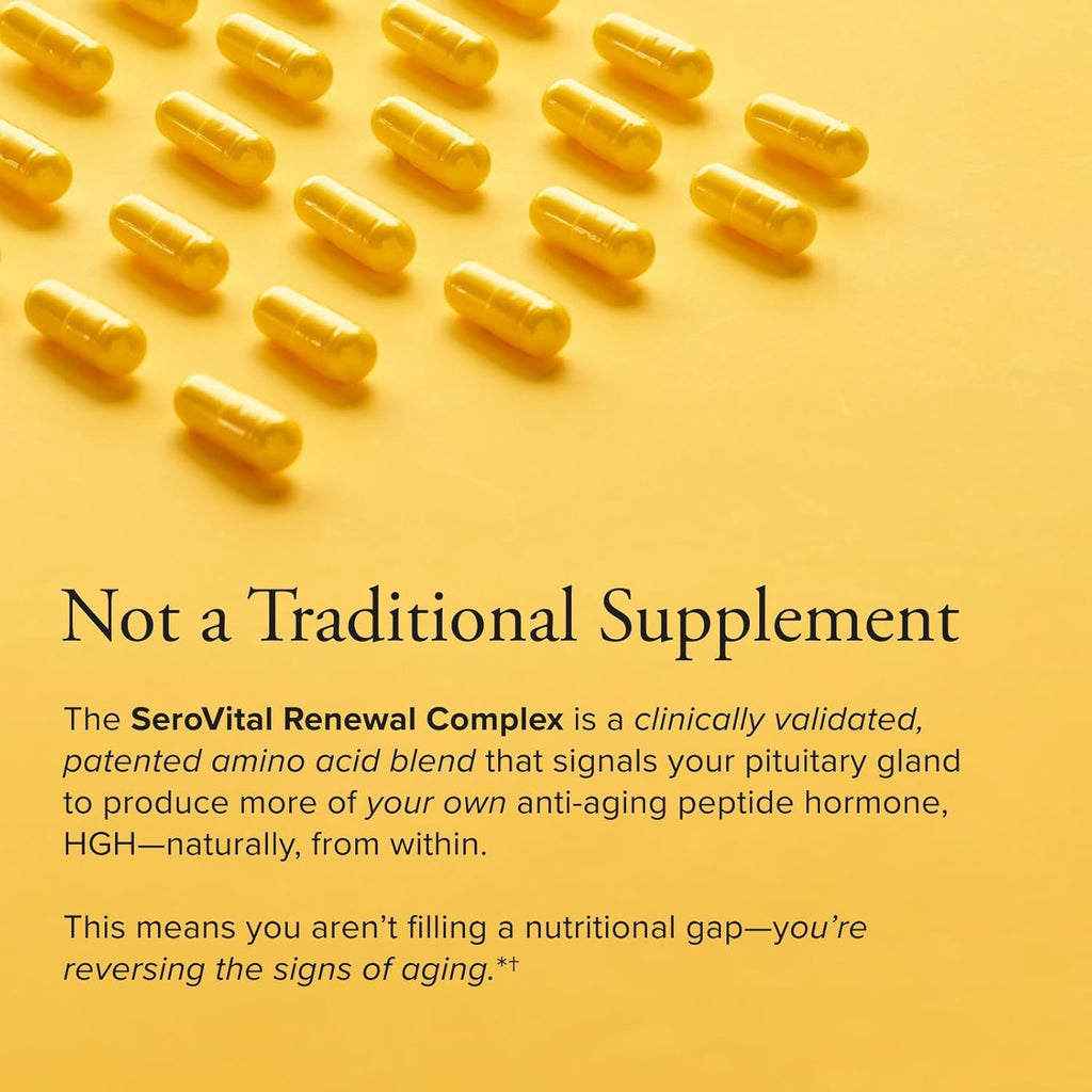 Serovital Renewal Complex - anti Aging Supplements - Amino Acids - Peptides - Improved Energy and Immunity, Better Deeper Sleep, 30-Day Supply