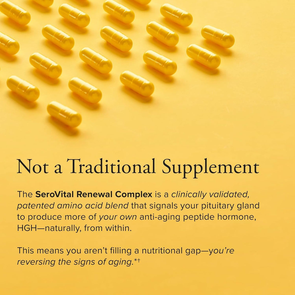 Serovital Renewal Complex - anti Aging Supplements - Amino Acids - Peptides - Improved Energy and Immunity, Better Deeper Sleep, 30-Day Supply