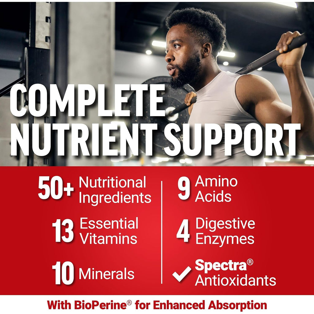 Force Factor Test X180 Multivitamin, Testosterone Support Multivitamin for Men with 50+ Nutritional Ingredients & 13 Essential Vitamins to Help Support Muscle, Strength, Energy & Vitality, 120 Tablets