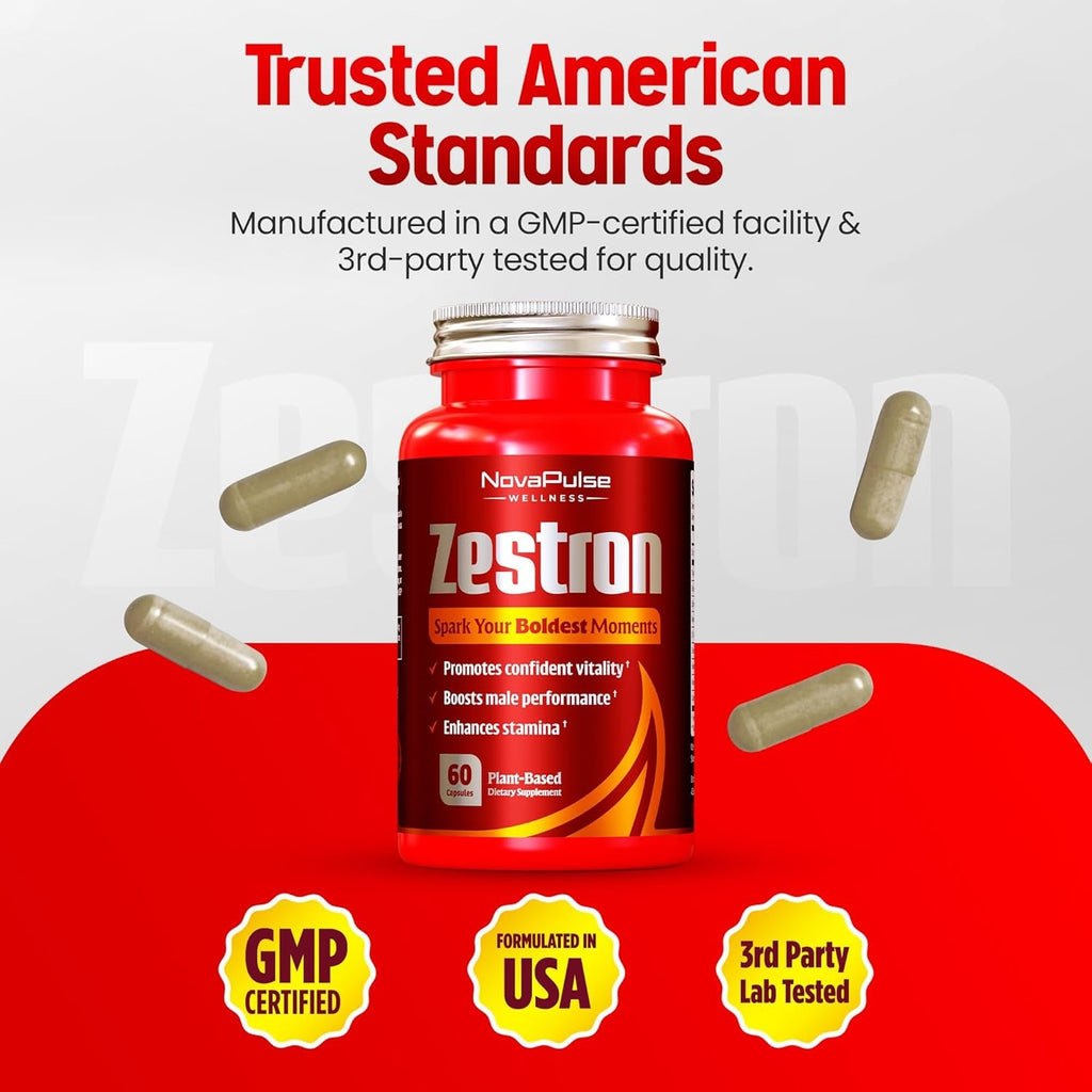 Male Enhancing Supplement Fast Acting Enlargement Pills for Men - Enhanced Size, Drive, Blood Flow, Libido, Testosterone Booster, Strength, Endurance - Boost Performance & Confidence - 60 Capsules