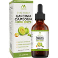 3-In-1 Garcinia Cambogia Liquid Drops - Natrual Extract with Green Coffee Bean & Vitamin C - Support Health and Wellness - Stronger than Pills & Capsules - Natural Raspberry Flavor - 2 Fl Oz (60 Ml)
