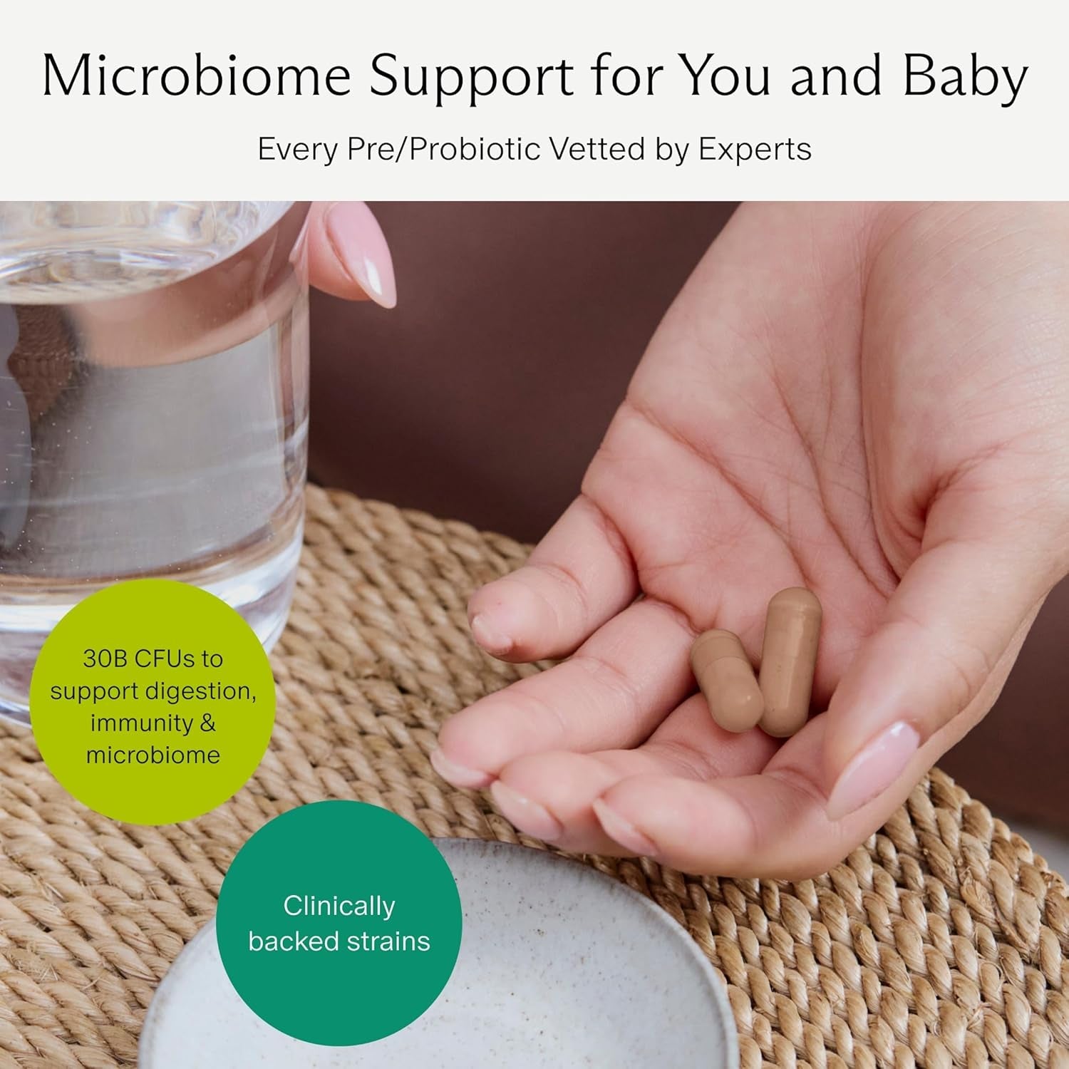 Needed. Expertly-Formulated & Tested Prebiotic & Probiotic for Prenatal, Pregnancy, Breastfeeding, & Postpartum | Balance Mood, Boost Immunity, Healthy Microbiome for Mother & Baby | 60 Capsules