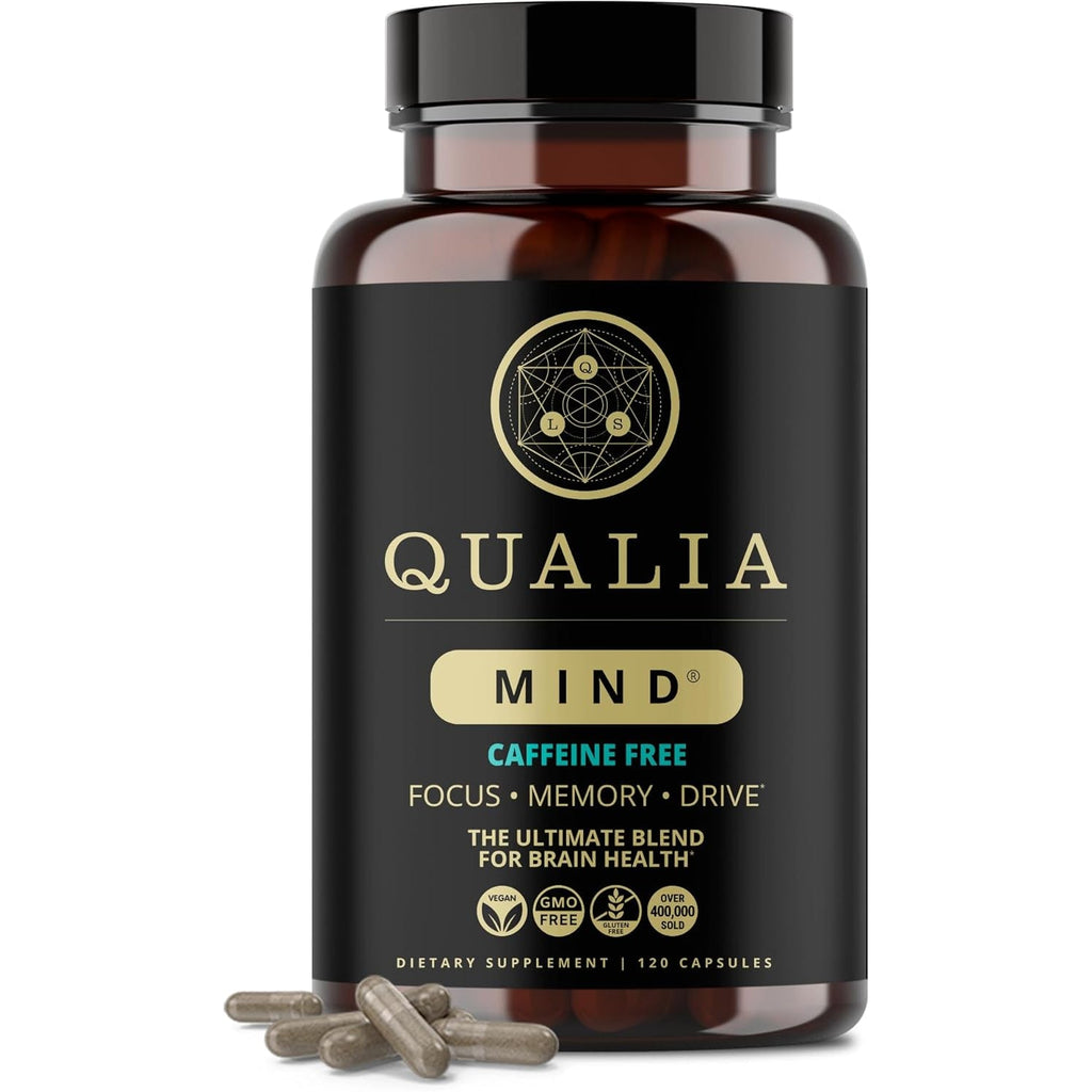 Qualia Mind (Caffeine Free) | the Ultimate Blend for Brain Health* | Doctor-Formulated Nootropic to Fuel Focus & Concentration* | Supports Long Term Brain Health| Maintain Drive & Productivity