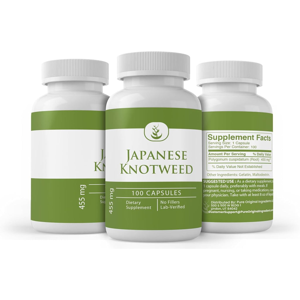 Pure Original Ingredients Japanese Knotweed, (100 Capsules) Always Pure, No Additives or Fillers, Lab Verified