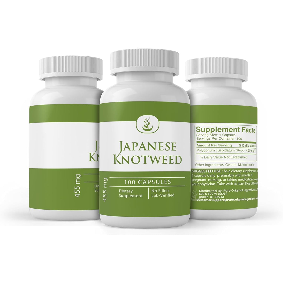Pure Original Ingredients Japanese Knotweed, (100 Capsules) Always Pure, No Additives or Fillers, Lab Verified