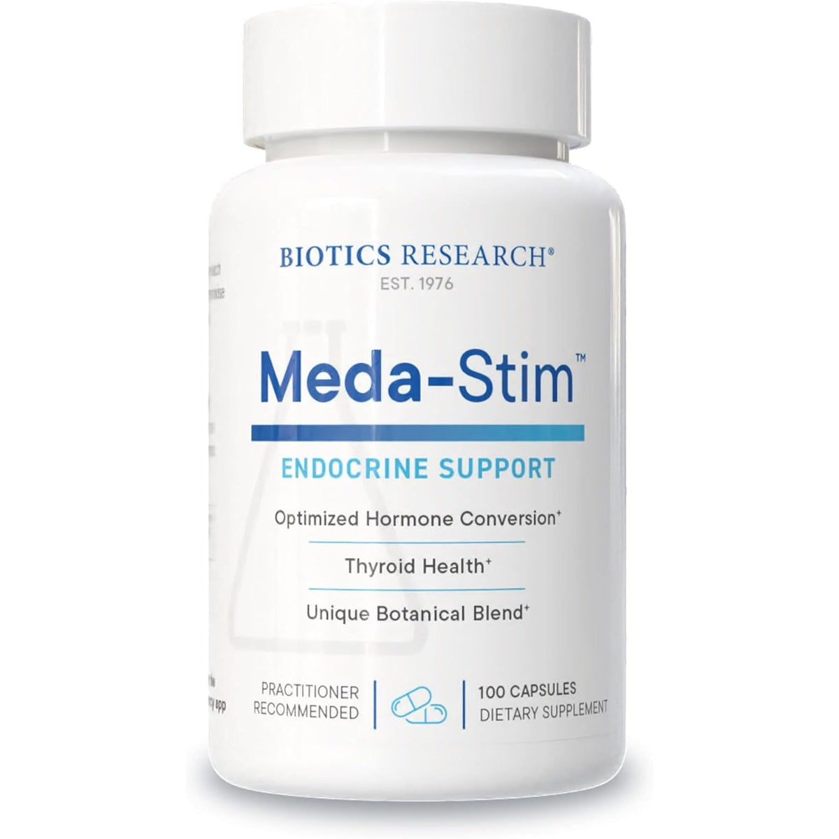 Biotics Research Meda Stim Support Endocrine Function, Nutritional Support for the Thyroid Gland, Healthy T3, T4, Thyroxine Levels, Metabolic Health, Contains Iodine, Selenium, Magnesium, 100 Capsules