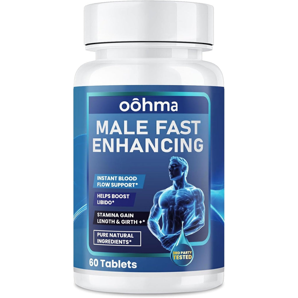 New Male Enhancing Supplement, Designed to Be Fast Acting for Blood Flow to Gain Length & Girth + Stamina, Maca, Epimedium, and Other Natural Ingredients, 3Rd Party Tested Supplement 60 Tablets