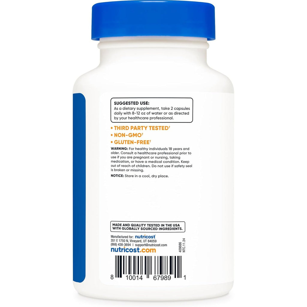 Nutricost AKG Alpha Ketoglutaric Acid Supplement 1,000 Mg, 240 Capsules, 120 Servings per Bottle - Powerful Precursor to Glutamine & Arginine, Energy Support Supplement
